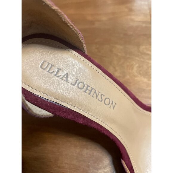Ulla Johnson Tassel Kiki D'Orsay Pumps in Bordeaux Suede 37 with Box high heels - Picture 8 of 13
